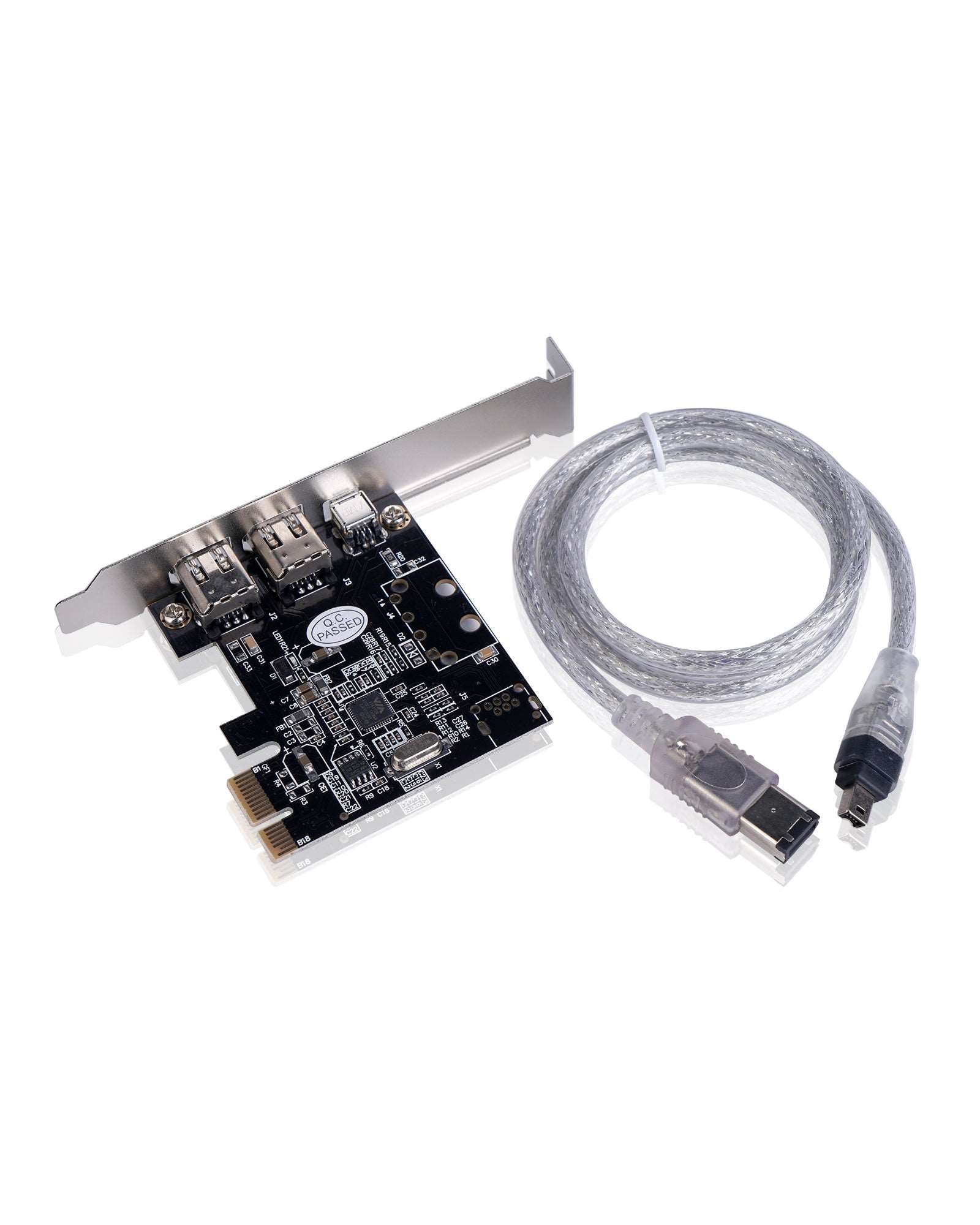 Desktop PCI-E Expresskarte Express Card FireWire PCI Express Schnittstellenkarte 1394a IEEE1394 Controller Erweiterungskarte mit 4 zu 6-Pin Kabel - Euroharry GmbH