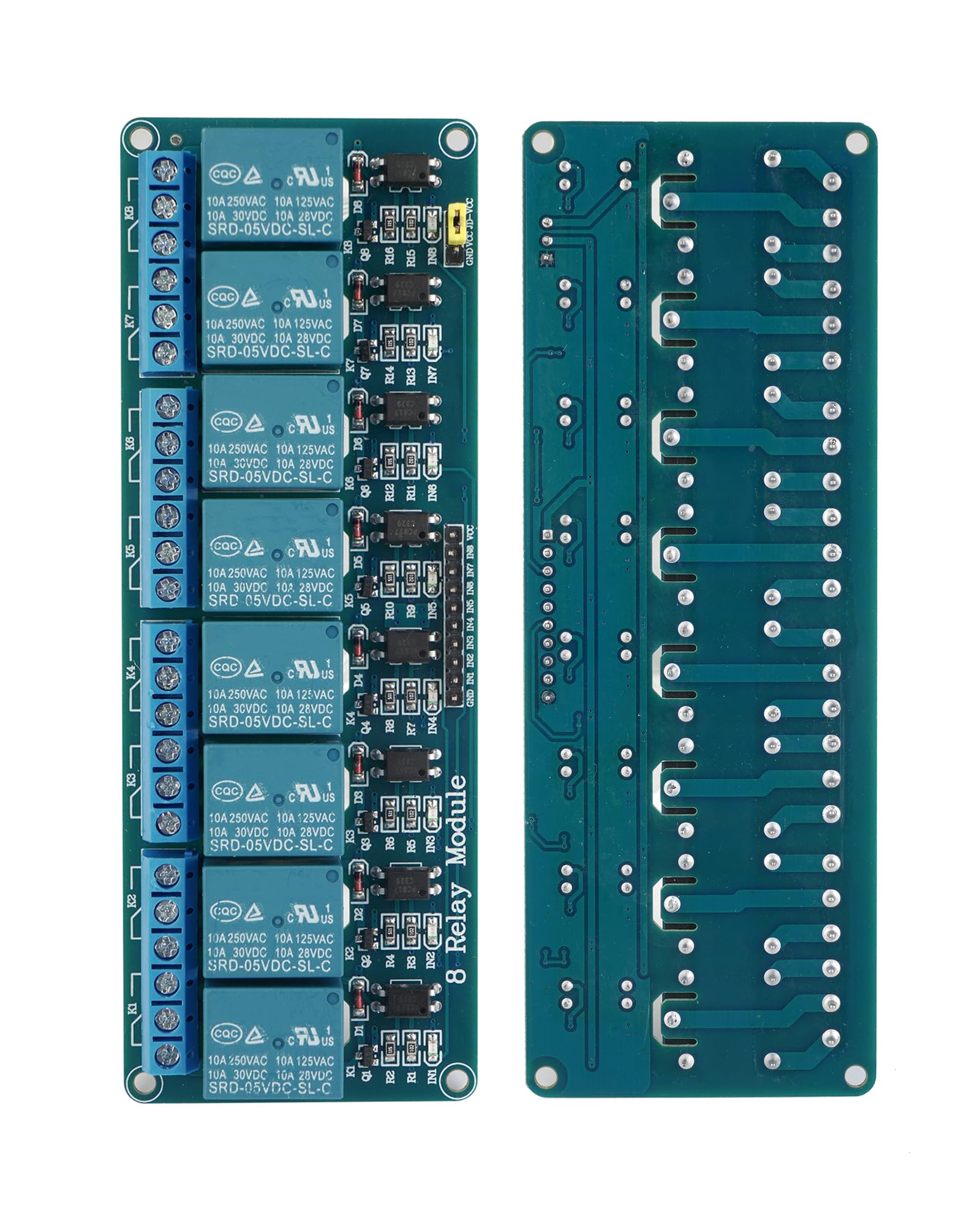 Euroharry GmbH 8 Kanal Relais Modul with DC 5V optocoupler for Raspberry Pi, Arduino, TTL, PIC, DSP, AVR, ARM microcontrollers