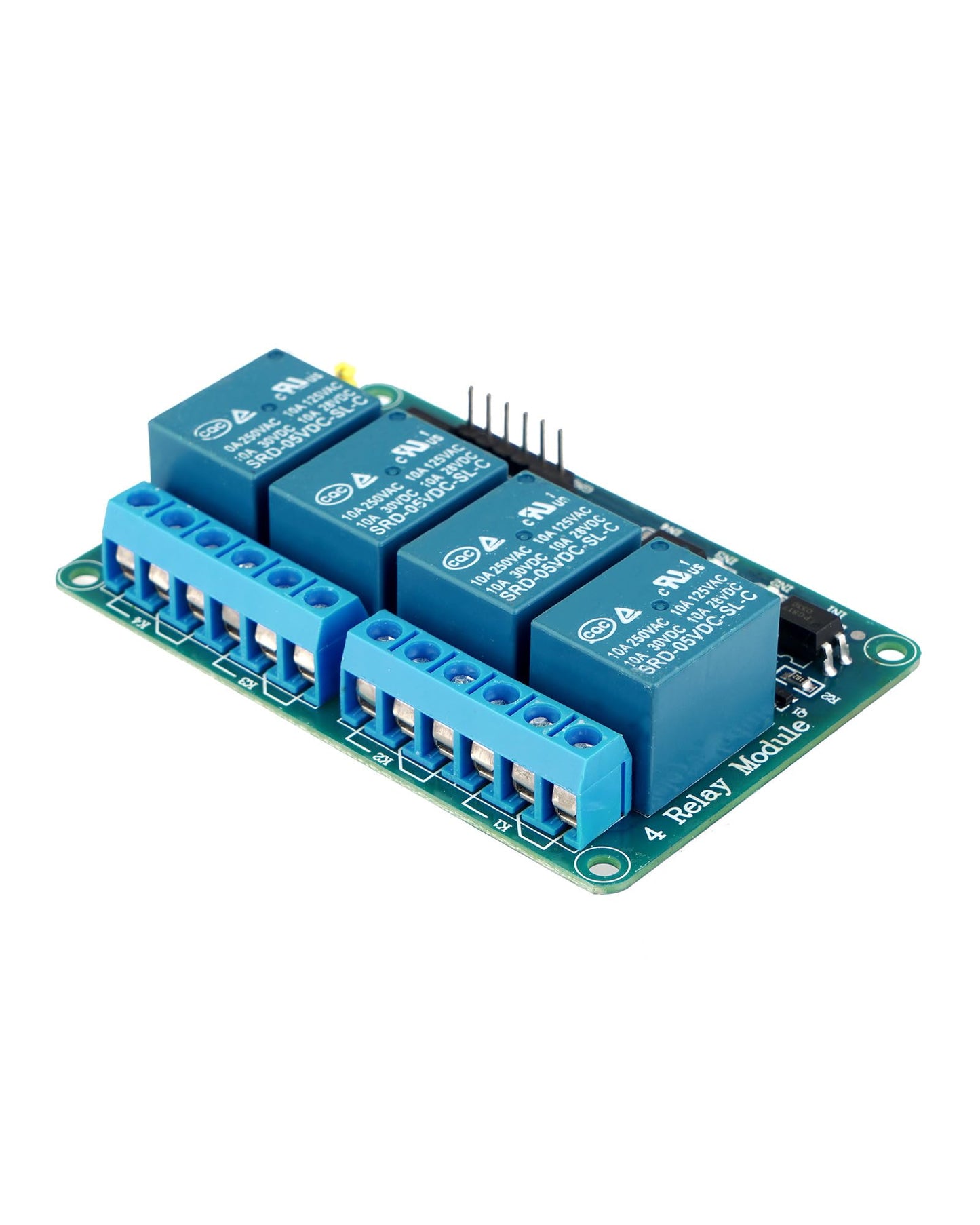 Euroharry GmbH 4 Kanal DC 5V Relaismodul with optocoupler for Raspberry Pi Arduino AVR and other microcontrollers.