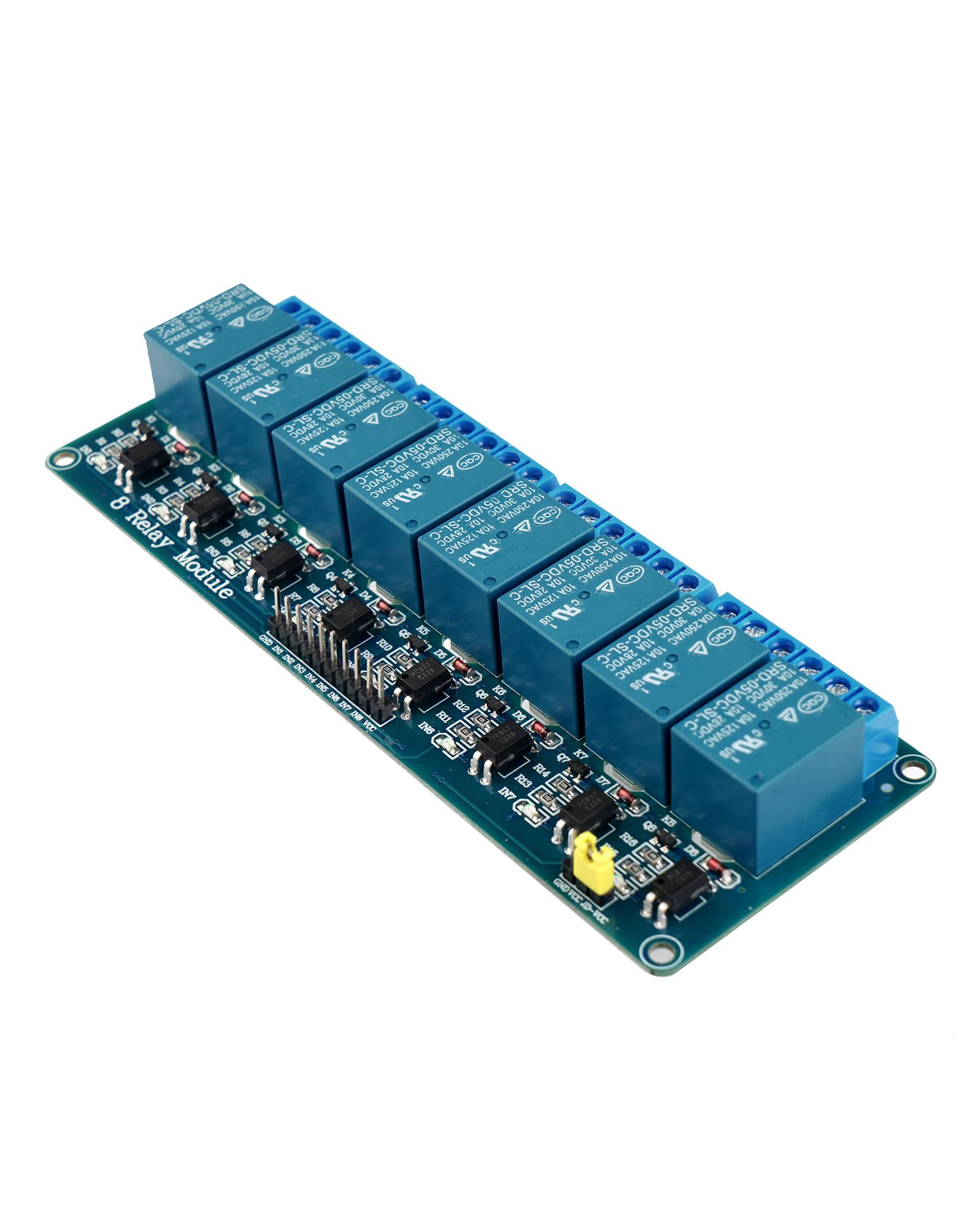 Euroharry GmbH 8 Kanal Relaismodul with DC 5V, optocoupler, for Raspberry Pi, Arduino, PIC, DSP, AVR, ARM microcontrollers.
