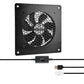 2xFestes Thermostat-Steuerung gesteuertes leises Lüftersystem, USB-Ventilator, 5V-Ventilator mit modernem gebürstetem schwarzem Aluminiumrahmen für Heimkino-AV-Schränke (Copy) - Euroharry GmbH