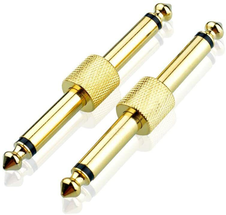 2x 6,35 mm 1/4 Zoll Gitarre Effektpedal Koppler Stecker 6,35 mm Stecker Adapter - Euroharry GmbH