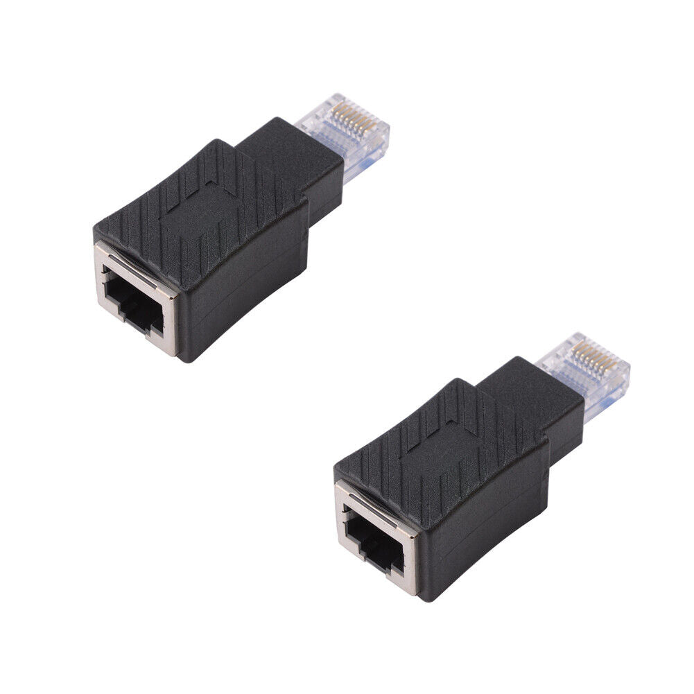 RJ45 Ethernet Stecker auf Buchse Adapter geschirmt Netzwerk Patch for Cat6 Cat5 - Euroharry GmbH