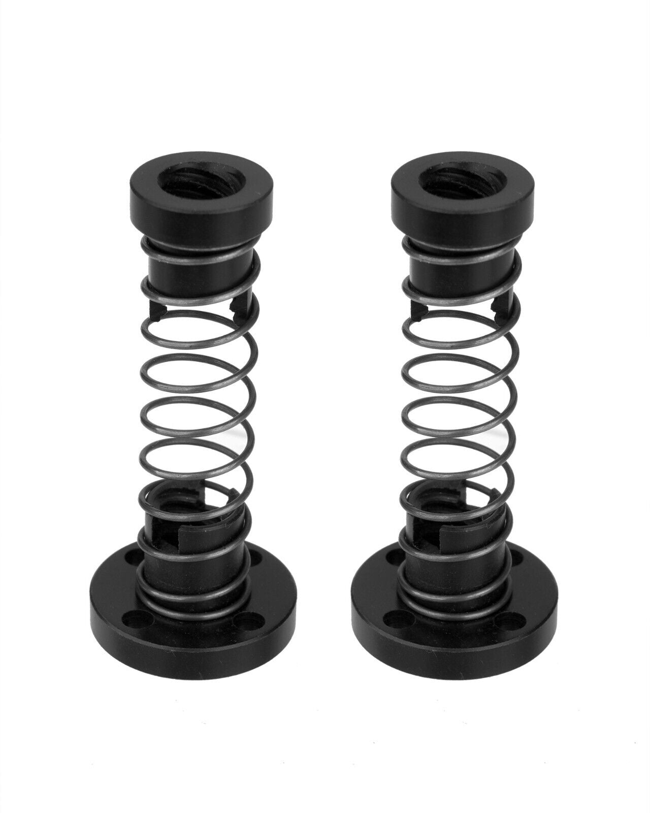 Euroharry GmbH T8 Acme threaded rod with anti-backlash nut for 3D printers, shown with precision threading and mounting features.