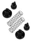Two euroharry GmbH T8 Acme lead screws with anti-backlash nuts for 3D printers, shown with threaded metal rods and nuts.