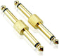 2x 6,35 mm 1/4 Zoll Gitarre Effektpedal Koppler Stecker 6,35 mm Stecker Adapter - Euroharry GmbH