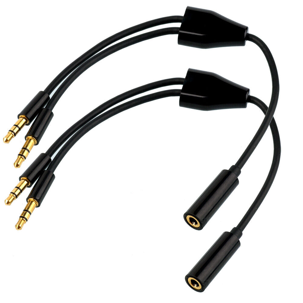 3,5-mm-Audiobuchse auf zwei Stecker Verlängerungskopfhörer-Splitter-Adaptor - Euroharry GmbH