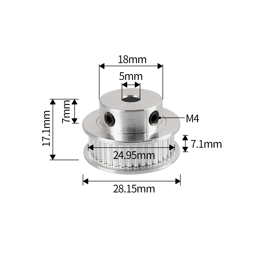 Euroharry 2 Stück GT2 Zahnriemenscheibe 5mm Bohrung  Riemenscheibe Synchronrad GT2 Timing Pulley für 3D Drucker GT2 Zahnriemen 6mm Breite Gürtel - Euroharry GmbH