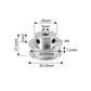 Euroharry 2 Stück GT2 Zahnriemenscheibe 5mm Bohrung  Riemenscheibe Synchronrad GT2 Timing Pulley für 3D Drucker GT2 Zahnriemen 6mm Breite Gürtel - Euroharry GmbH