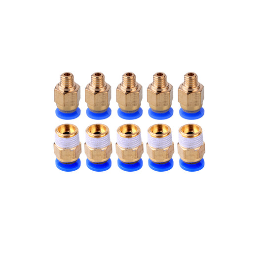 5x PC4-M6 +5 x PC4-M10 Pneumatische Luft gerade Schnellverschraubung 4mm Gewinde M6 + M10 - Euroharry GmbH