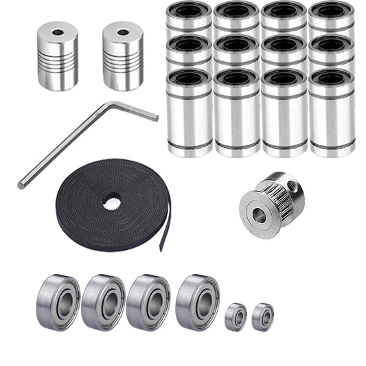 GT2 Zahnriemen, 20T Zahnriemenscheibe, 624zz Bearing, 608ZZ Lager, LM8UU Linearlager, Zahnriemen Bewegung Set Wellenkupplungen für Reprap Prusa i3 Motor - Euroharry GmbH