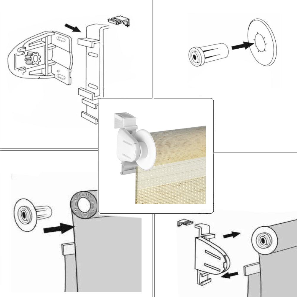 Duorollo Klemmfix Klemmträger ohne Bohren Klemmhalterung Fenster Tür Montage Set - Euroharry GmbH