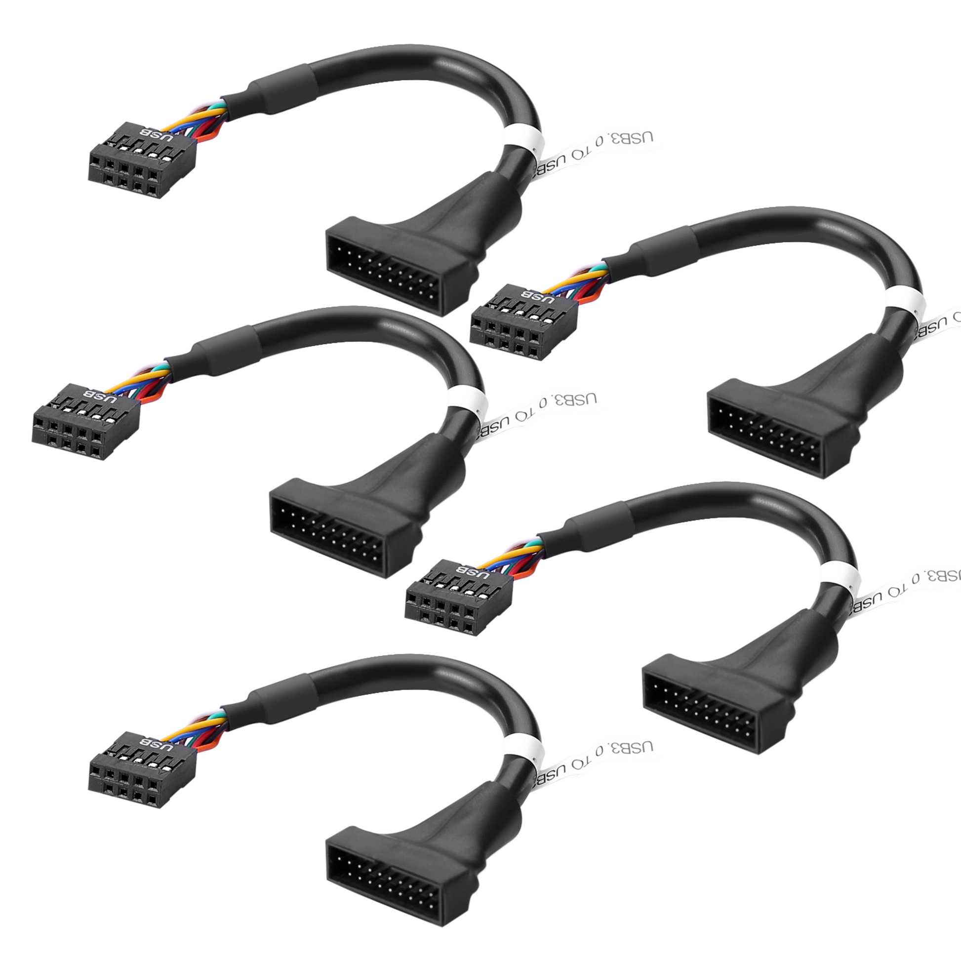 20 Pin USB3.0 Zu USB2.0  Hauptplatine Kabel Adapter Konverter Schwarz - Euroharry GmbH