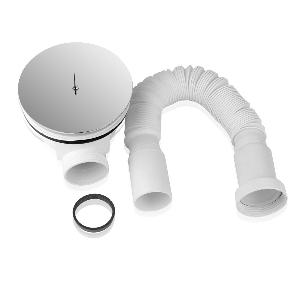 Ablaufgarnitur Dusche 90mm flach Siphon mit Geruchsstop und Haarsieb - Euroharry GmbH