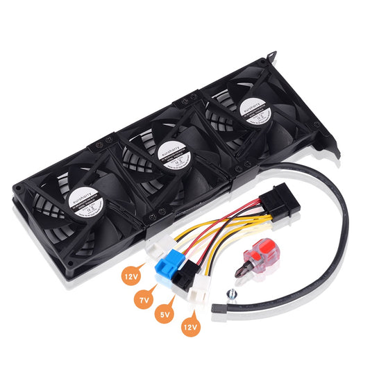 Grafikkarten-Lüfter3 x 92 mm -Hoher Luftstrom Lüfter, -PCI-Halterung Kühler - GPU-Lüfter ，unterstützt 5 V, 7V,12V ，unterstützt unterstützt Support Mainboard sys_fan Schnittstelle - Euroharry GmbH