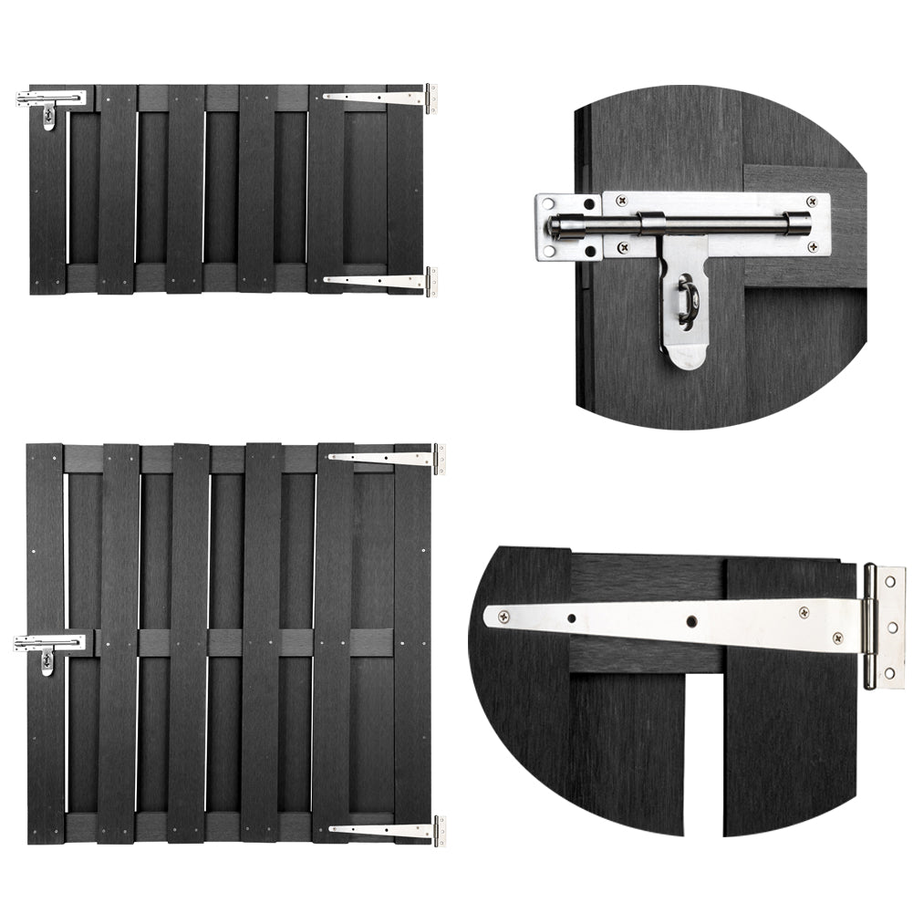 Gartentor WPC Zauntor Zauntür Gartentür Hoftor Pforte Zaun Tor - Euroharry GmbH