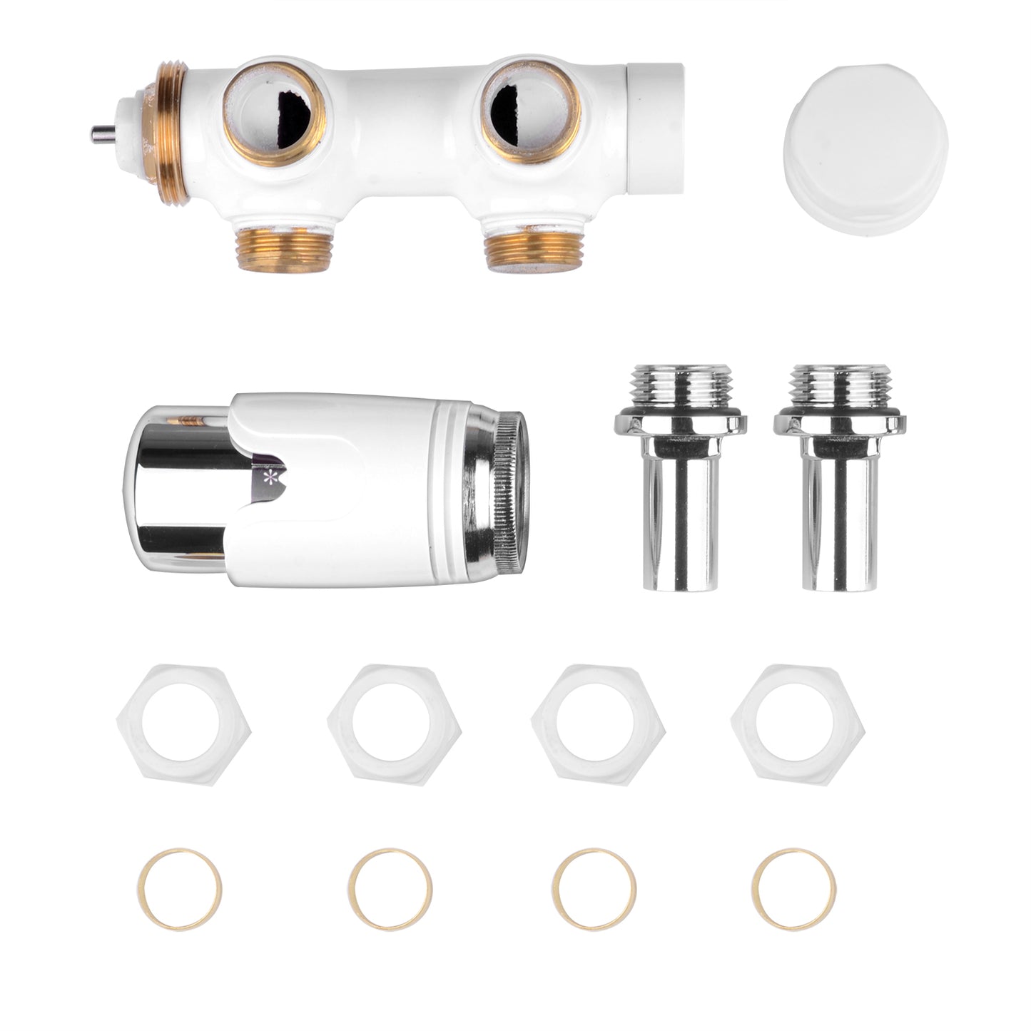 Anschlussgarnitur Mittelanschluss/Radiator Valves Thermostat Für Badheizkörper - Euroharry GmbH