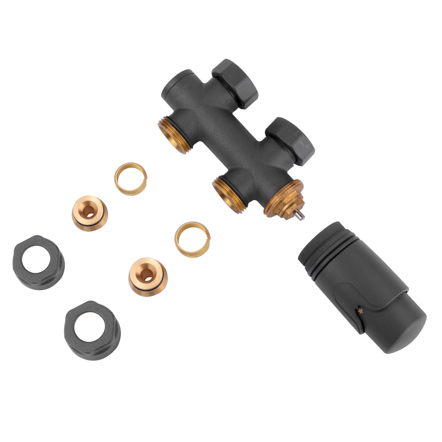 Anschlussgarnitur Mittelanschluss/Radiator Valves Thermostat Für Badheizkörper - Euroharry GmbH