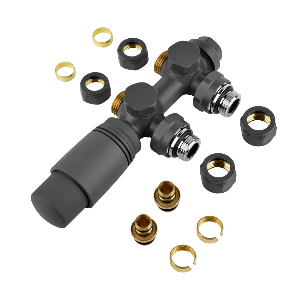 Anschlussgarnitur Mittelanschluss/Radiator Valves Thermostat Für Badheizkörper - Euroharry GmbH