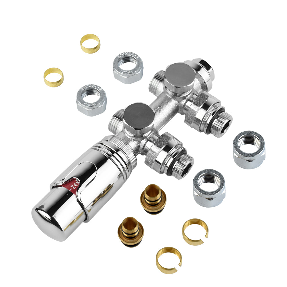 Anschlussgarnitur Mittelanschluss/Radiator Valves Thermostat Für Badheizkörper - Euroharry GmbH