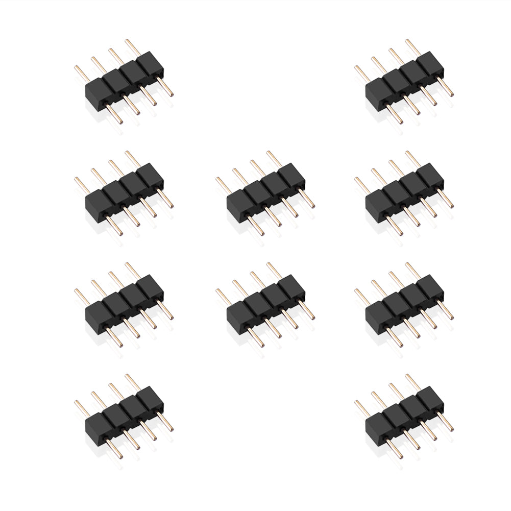 LED Streifenlicht Zubehör | 4 Pin Pol Kabel Verbinder Kupplung Adapter 4 polig Steckverbinder RGB LED Stecker für SMD 5050 3528 2835 RGB LED-Streifen - Euroharry GmbH