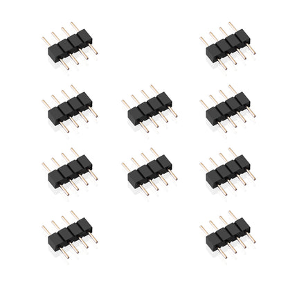 LED Streifenlicht Zubehör | 4 Pin Pol Kabel Verbinder Kupplung Adapter 4 polig Steckverbinder RGB LED Stecker für SMD 5050 3528 2835 RGB LED-Streifen - Euroharry GmbH