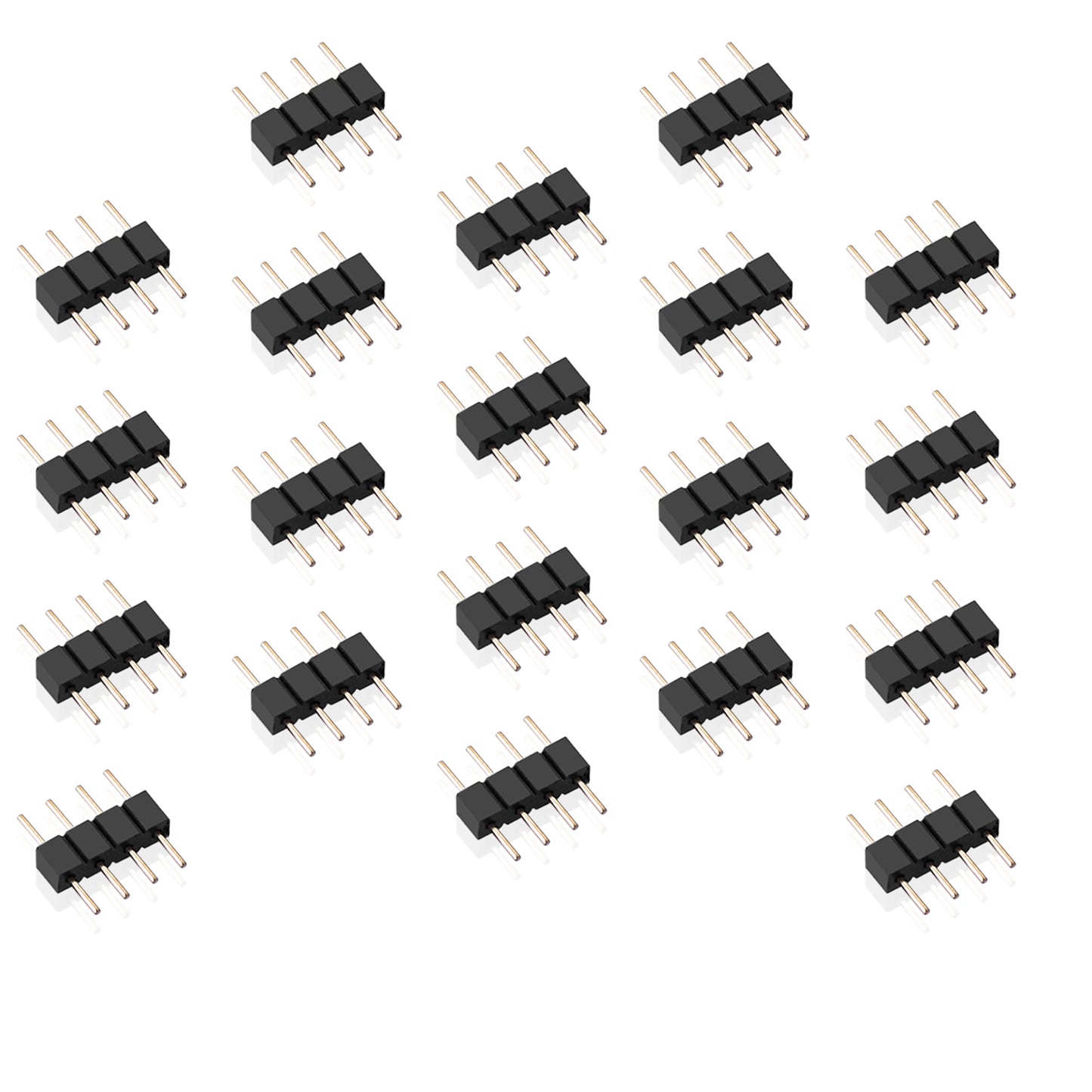 LED Streifenlicht Zubehör | 4 Pin Pol Kabel Verbinder Kupplung Adapter 4 polig Steckverbinder RGB LED Stecker für SMD 5050 3528 2835 RGB LED-Streifen - Euroharry GmbH