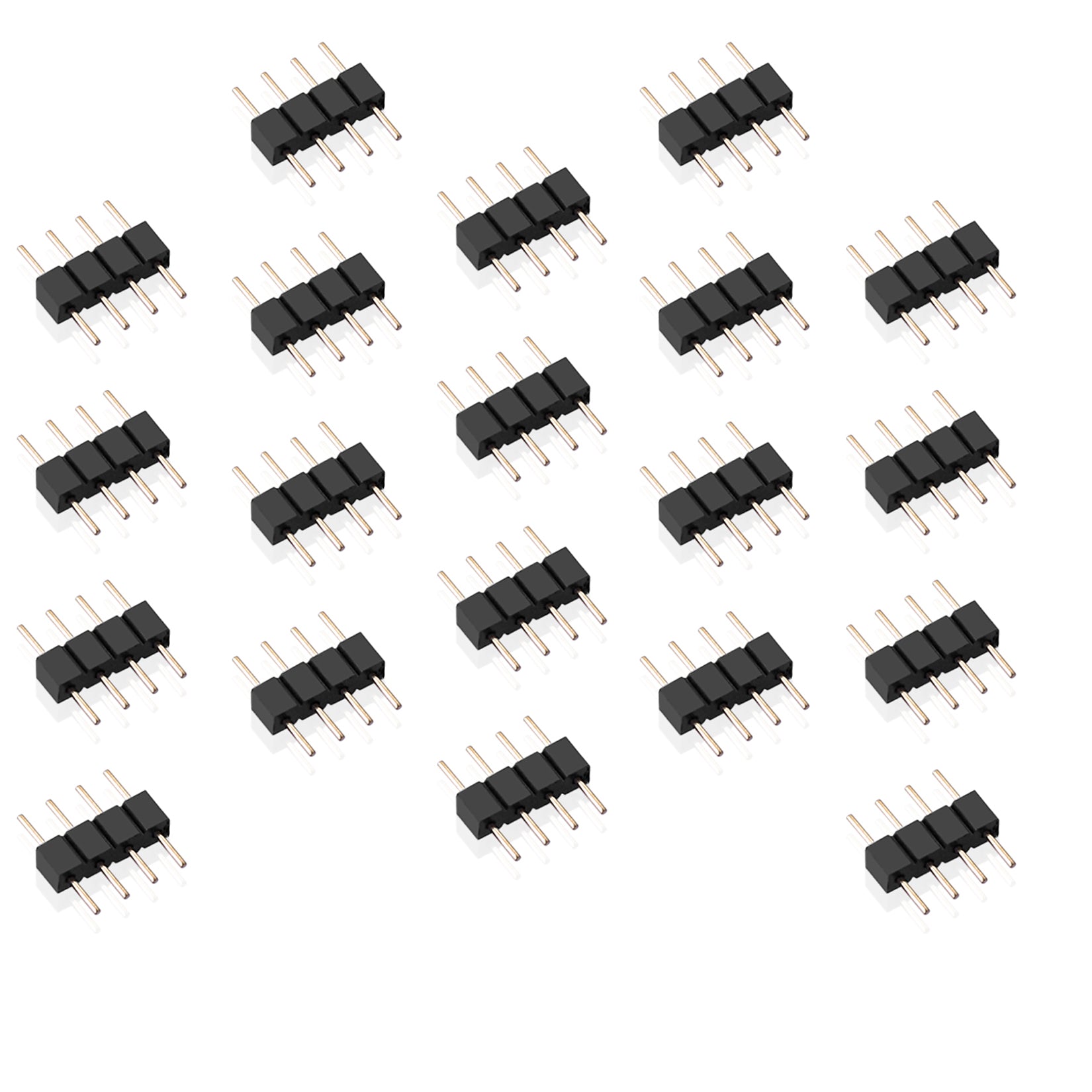LED Streifenlicht Zubehör | 4 Pin Pol Kabel Verbinder Kupplung Adapter 4 polig Steckverbinder RGB LED Stecker für SMD 5050 3528 2835 RGB LED-Streifen - Euroharry GmbH