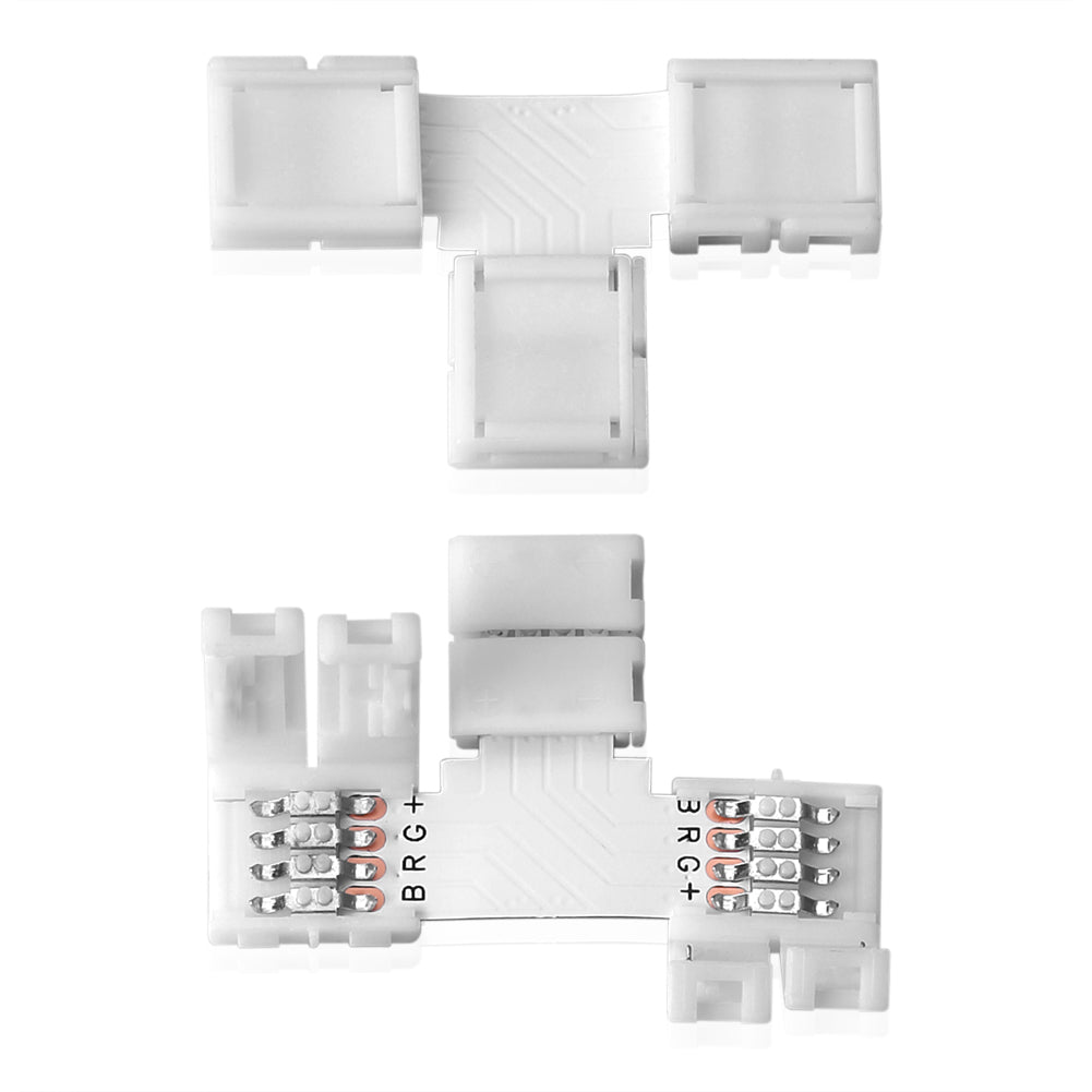 LED Streifenlicht Zubehör| Eckverbinder T-Form Verbinder Schnellverbinder Steckverbinder LED Strip RGB 5050 Streifen - Euroharry GmbH