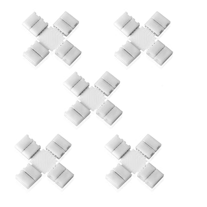 LED Streifenlicht Zubehör|RGB Strip Eckverbinder Kreuz(+) Form Klick Verbinder LED SMD Schnellverbinder Adapter - Euroharry GmbH