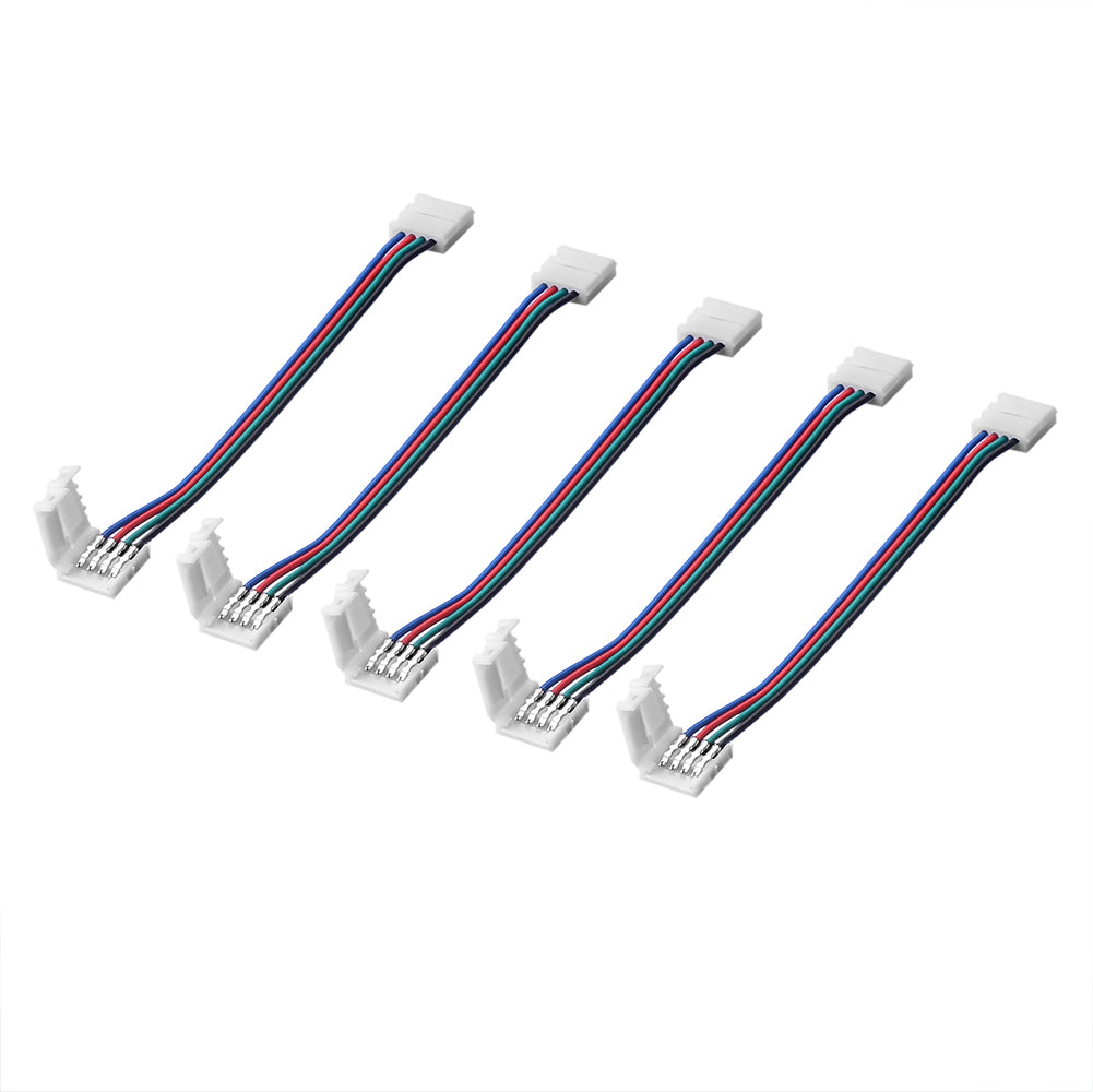 LED Streifenlicht Zubehör| 27 Stück LED Strip Verbinder LED Stripe Verlängerung LED Strip Eckverbinder LED Streifen Befestigungsclips Für 10mm 4 Polig RGB 5050 LED Strip - Euroharry GmbH