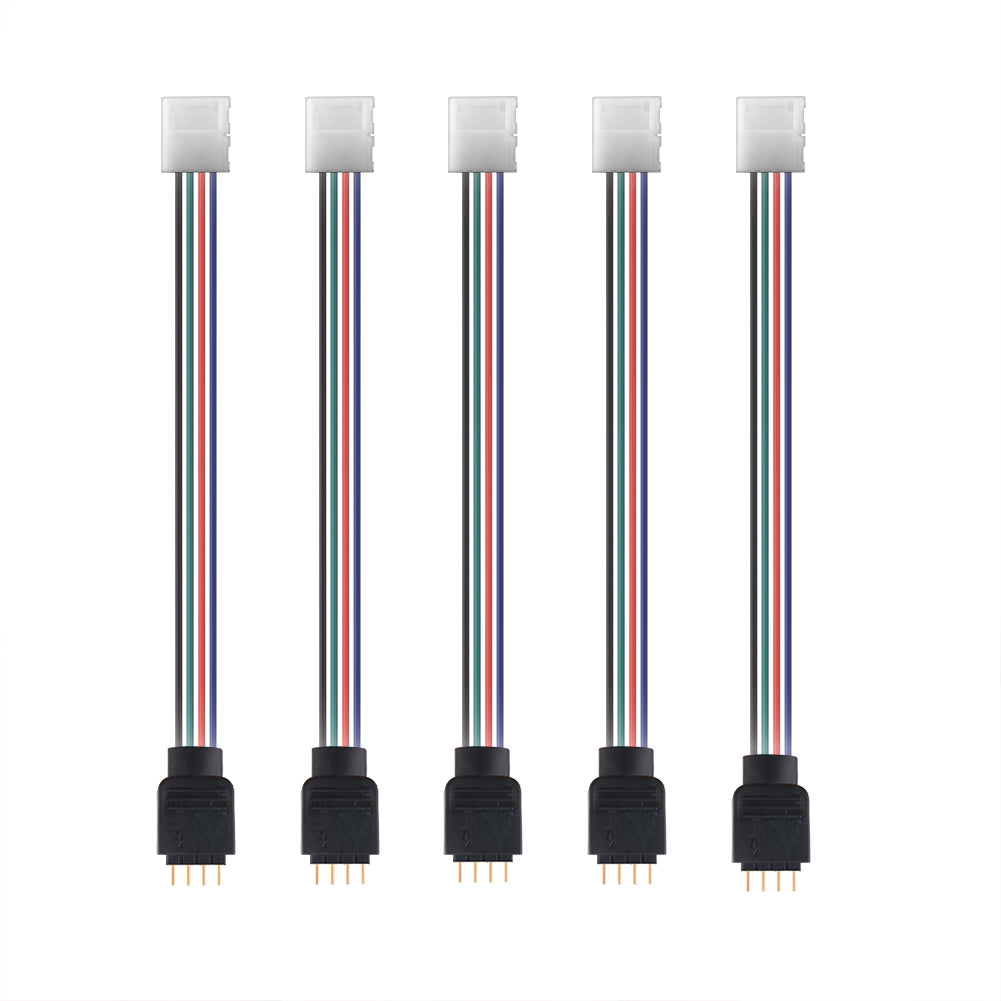 LED Streifenlicht Zubehör| 56 Stück LED-Streifen-Anschluss-Kit für 5050 10 mm 4Pin, Enthält 7 Arten von lötfreiem LED-Streifen-Zubehör Bietet die meisten Teile für Heimwerker - Euroharry GmbH