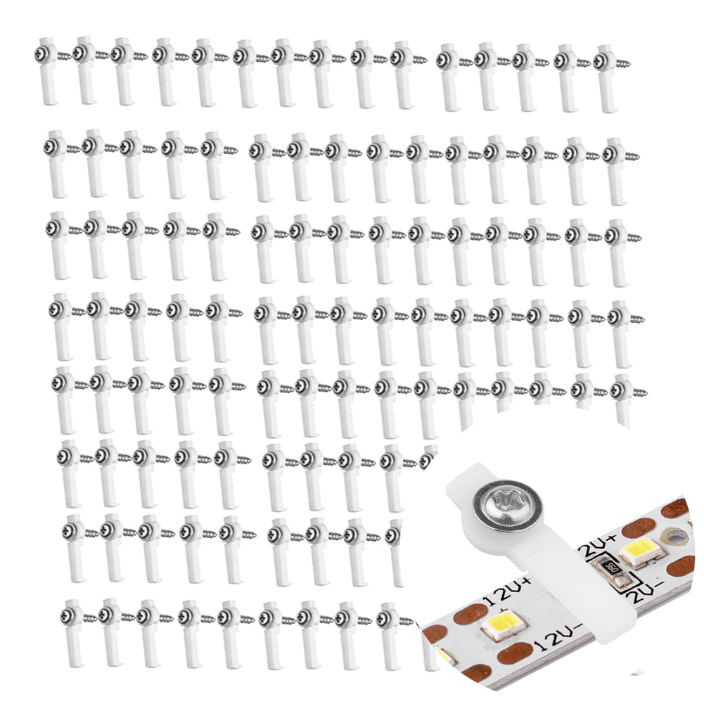 LED Streifenlicht Zubehör| Led-Streifen-Montageclips für 10 mm breite Led-Streifen Halterungsbefestigung mit nicht-magnetischen Schrauben - Euroharry GmbH