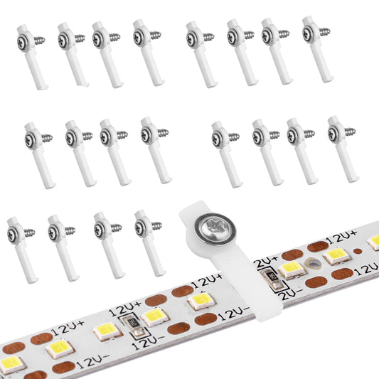 LED Streifenlicht Zubehör| Led-Streifen-Montageclips für 10 mm breite Led-Streifen Halterungsbefestigung mit nicht-magnetischen Schrauben - Euroharry GmbH