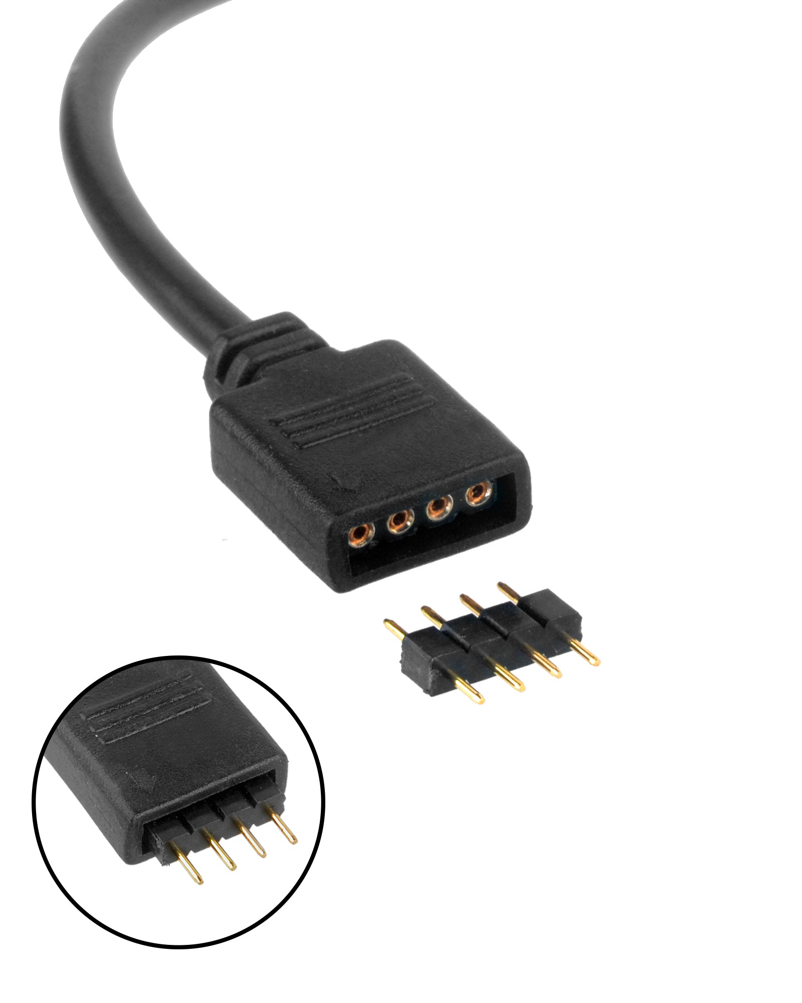 LED Streifenlicht Zubehör|Verlängerung Anschluss Kabel für LED RGB-Strip 4 pin, Verbinder, geeignet für LED RGB Leiste Streifen - Euroharry GmbH