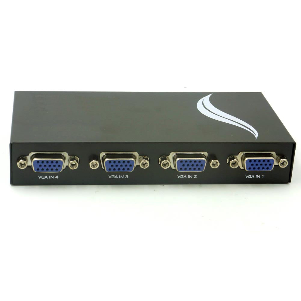 Umschalter VGA 4 PORT SVGA VGA Handbuch Sharing Switch 1 Monitor zu 4 PC - Euroharry GmbH