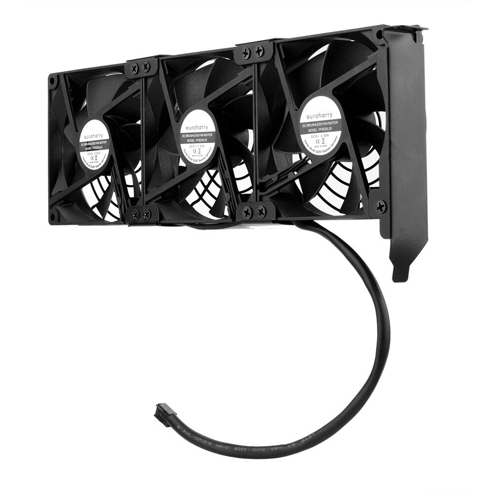 Grafikkarten-Lüfter3 x 92 mm -Hoher Luftstrom Lüfter, -PCI-Halterung Kühler - GPU-Lüfter ，unterstützt 5 V, 7V,12V ，unterstützt unterstützt Support Mainboard sys_fan Schnittstelle - Euroharry GmbH