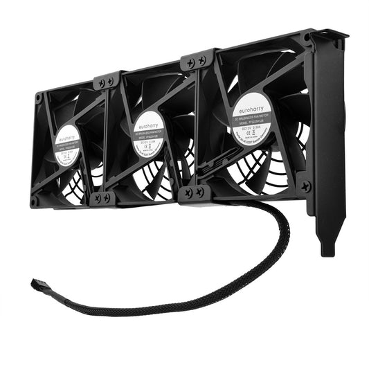 Grafikkarten-Lüfter3 x 92 mm PWM Lüfter, PCI-Halterung Kühler - GPU-Lüfter,unterstützt 5 V, 7V,12V ，unterstützt unterstützt Support Mainboard sys_fan Schnittstelle - Euroharry GmbH