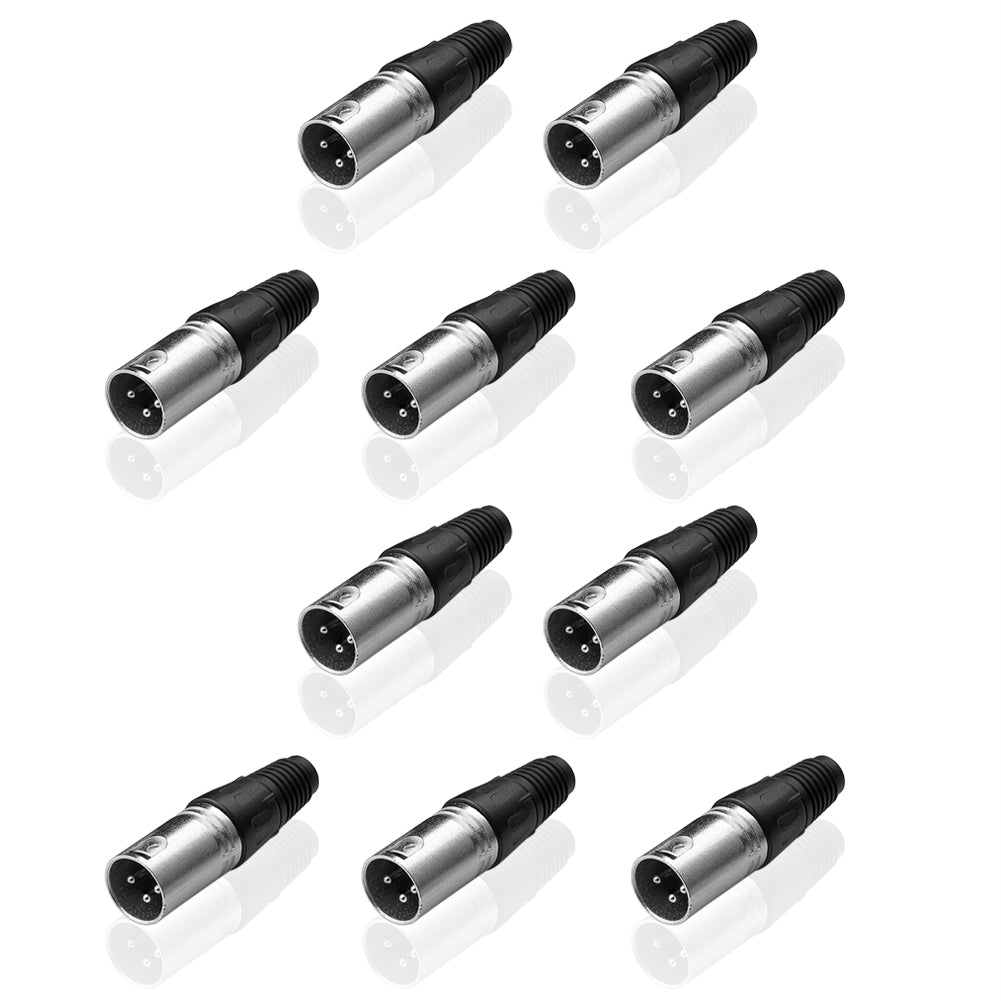 XLR Stecker Kupplung  Stecker  Buchse Mikrofonkabel 3 polig DMX Kabel Set - Euroharry GmbH