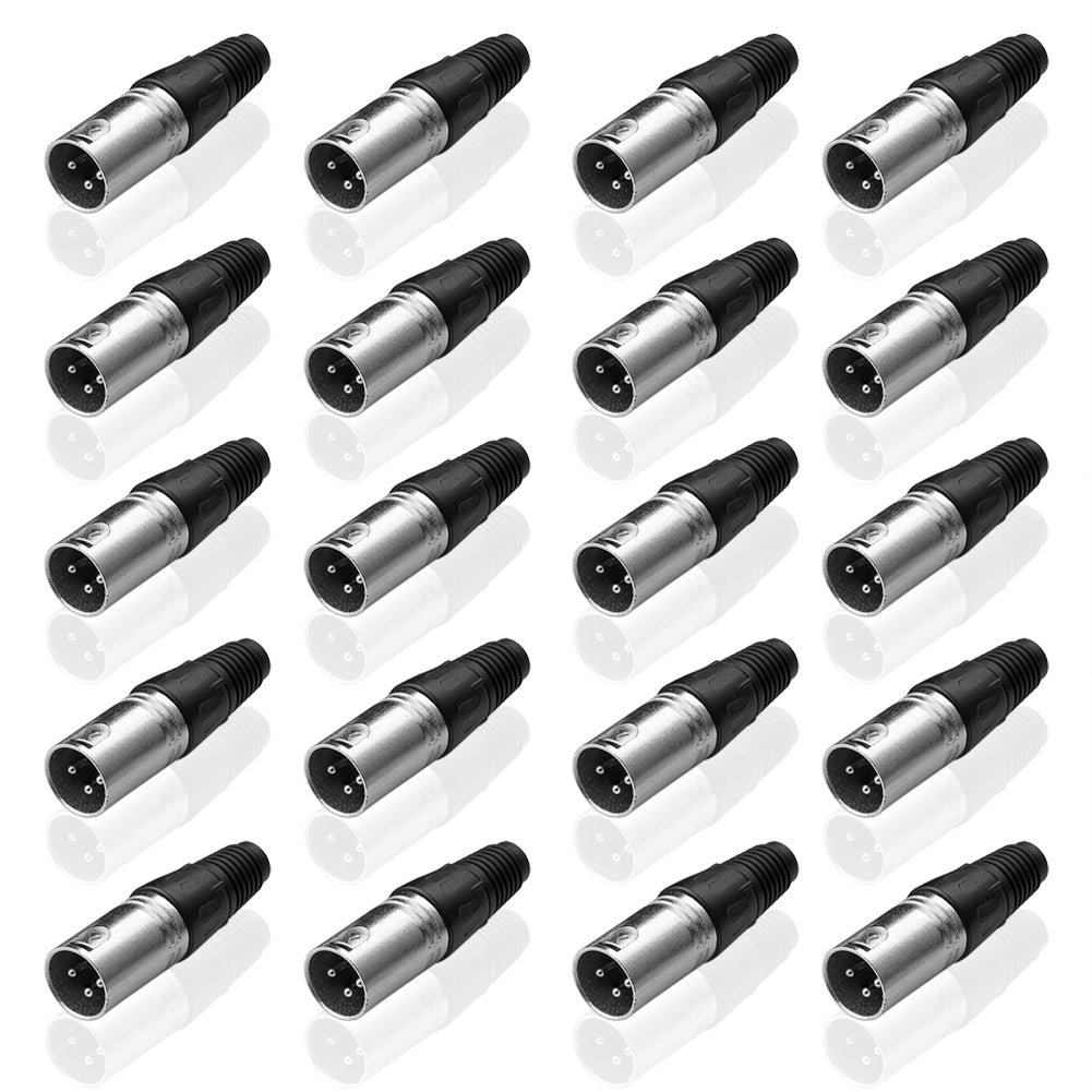XLR Stecker Kupplung  Stecker  Buchse Mikrofonkabel 3 polig DMX Kabel Set - Euroharry GmbH