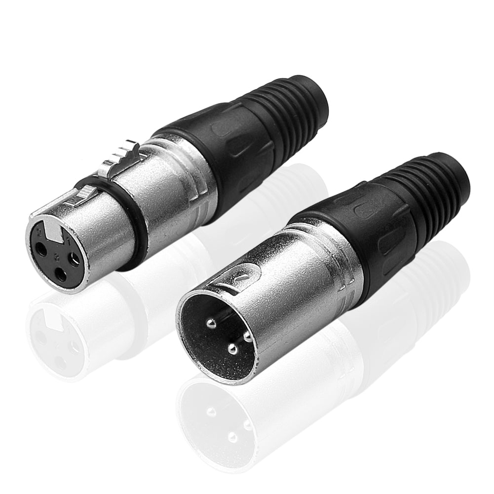 XLR Stecker Kupplung  Stecker  Buchse Mikrofonkabel 3 polig DMX Kabel Set - Euroharry GmbH