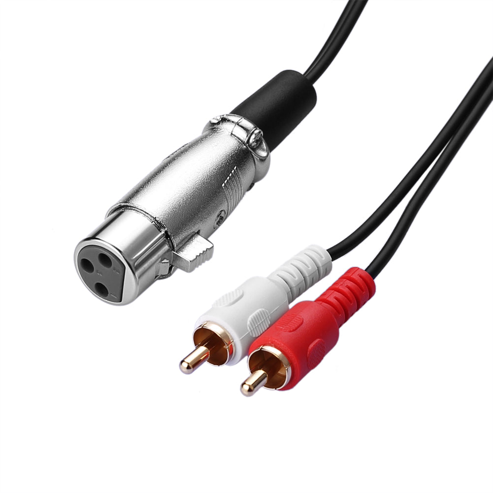XLR Stecker auf 1/10,2 cm Stecker TRS Adapter Gender Changer - XLR auf 6,35 mm Stereo Kupplung Adapter 2 RCA to XLR - Euroharry GmbH