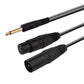 euroharry 30cm Mikrofon Stecker & Buchse XLR 3-pin Y-Splitter auf 6,35mm TS-Mono audio Kable - Euroharry GmbH