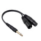 euroharry 30cm Mikrofon Stecker & Buchse XLR 3-pin Y-Splitter auf 6,35mm TS-Mono audio Kable - Euroharry GmbH