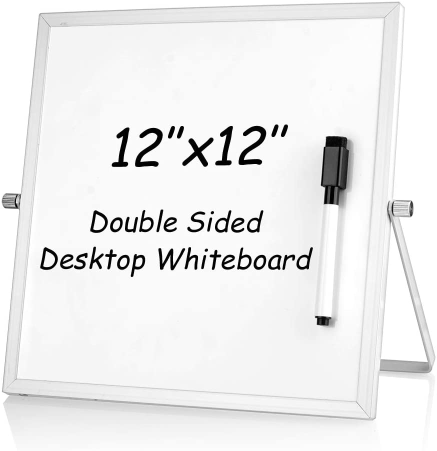 Trockenlöschen Whiteboard Weiße Kleines Tafel Desktop Mini Staffelei umschaltbarer Notizblock für Büro - Euroharry GmbH