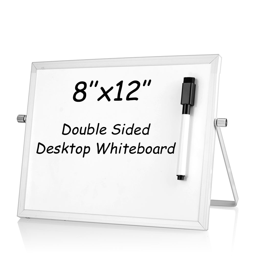 Trockenlöschen Whiteboard Weiße Kleines Tafel Desktop Mini Staffelei umschaltbarer Notizblock für Büro - Euroharry GmbH