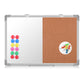 euroharry Kombinations notizbrett Whiteboard Magnetwand mit Alurahmen Magnetisch Whiteboard und Magnettafel Pinnwand Weiß lackier - Euroharry GmbH