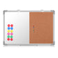 euroharry Kombinations notizbrett Whiteboard Magnetwand mit Alurahmen Magnetisch Whiteboard und Magnettafel Pinnwand Weiß lackier - Euroharry GmbH