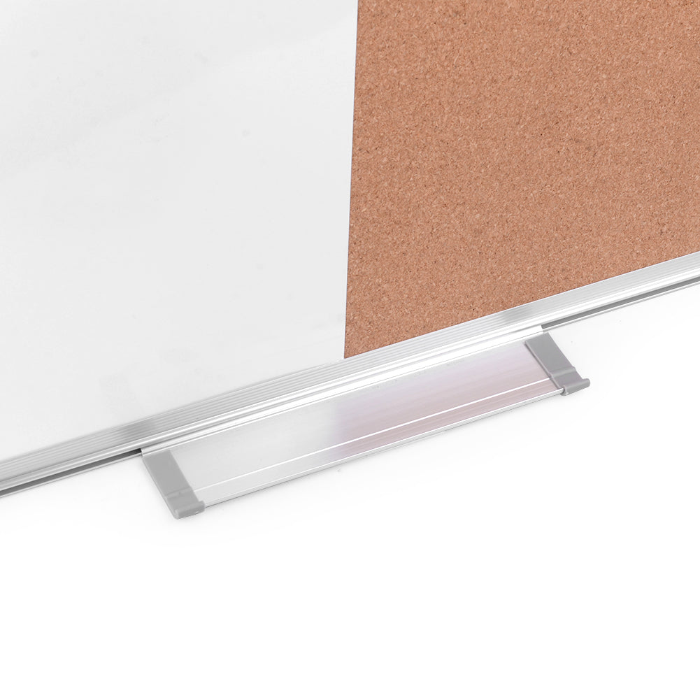 euroharry Kombinations notizbrett Whiteboard Magnetwand mit Alurahmen Magnetisch Whiteboard und Magnettafel Pinnwand Weiß lackier - Euroharry GmbH