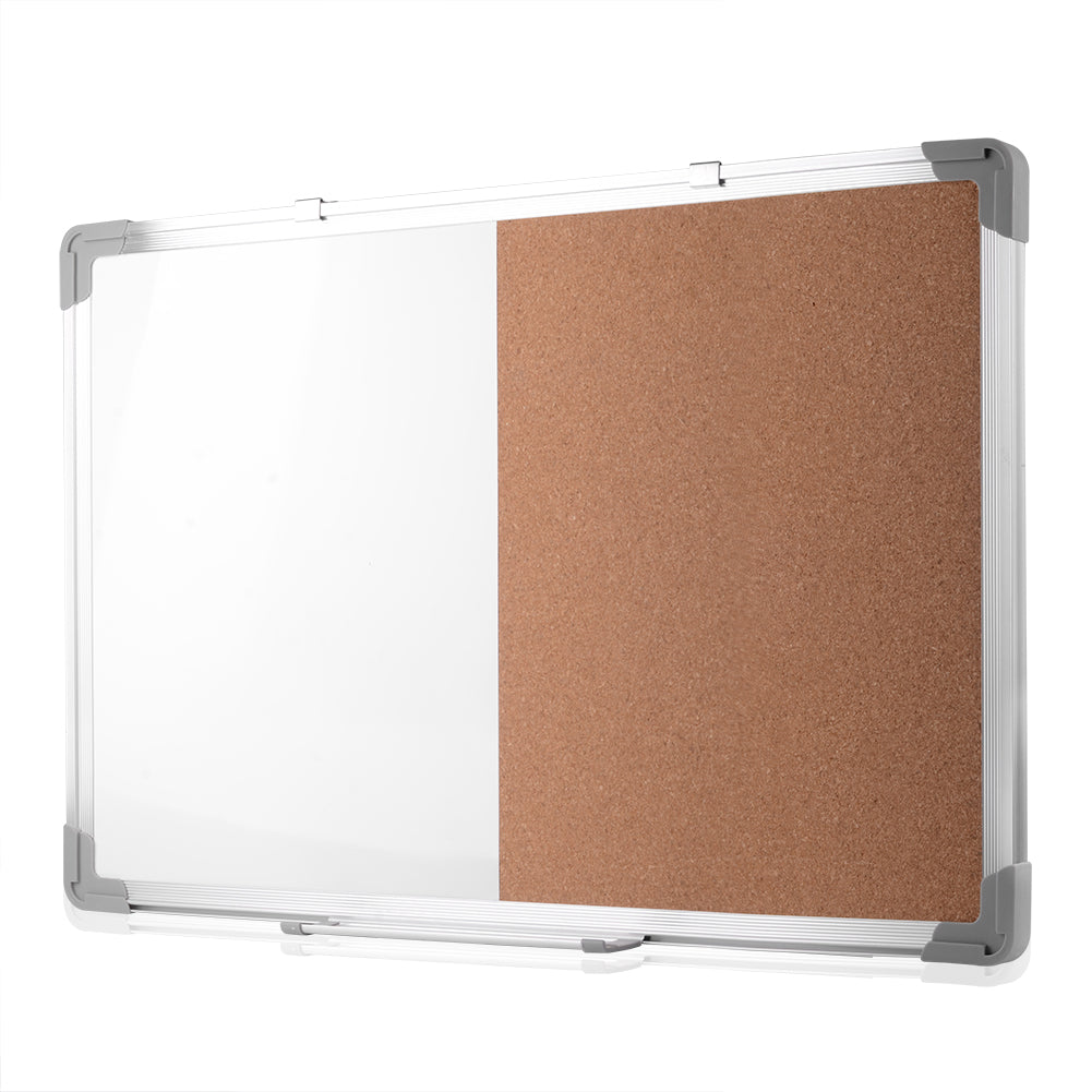 euroharry Kombinations notizbrett Whiteboard Magnetwand mit Alurahmen Magnetisch Whiteboard und Magnettafel Pinnwand Weiß lackier - Euroharry GmbH